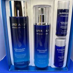 🍀 MISSHA 🍀 Super Aqua Ultra Hyalron + Essence Emulsion Korea Skincare Set 🍀